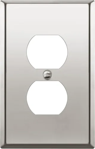 Vista 9 de ENERLITES Placa de pared de metal para receptáculo dúplex, tapa de tomacorriente, resistente a la corrosión, tamaño estándar de 1 banda, 4.50 x 2.76