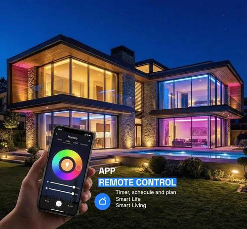 Vista 5 de Bombillas inteligentes, LED multicolor A19, 16 millones de colores, regulables, 800 lúmenes, WiFi y Bluetooth, compatibles con Alexa y Google Home