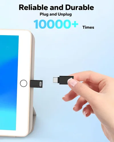Vista 8 de MoKo Adaptador Lightning a USB C para iPhone 17 Air 16 15 Pro Max Plus, Galaxy S25 S24 S23, iPad Pro/Air, paquete de 2 adaptadores USB-C a Lightning