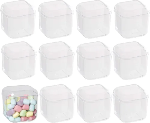 Hammont Caja de acrílico – Cajas de regalo de fiesta – Cubo transparente con bordes redondeados para regalos, bodas, golosinas, dulces y accesorios