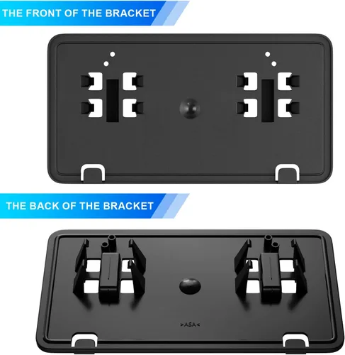 Vista 4 de Reemplazo para Ford F150 2018 2019 2020 Soporte de marco de matrícula frontal, 2.7L 3.0L 3.5L Soporte de placa de parachoques de camión JL3Z17A385BA