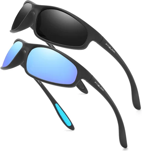 FAGUMA Gafas de sol deportivas polarizadas para hombres, ciclismo, conducción, pesca, protección UV400