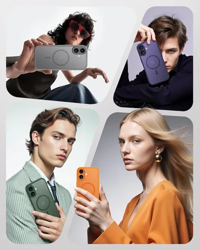 Vista 155 de TOCOL Funda para iPhone 11, compatible con Magsafe, protección completa de cámara, imanes integrados, protección contra caídas, funda translúcida