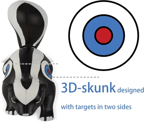 Vista 5 de Tiro con arco objetivos 3D Skunk dos núcleos laterales Shooter Animal para práctica de objetivos en interiores y exteriores