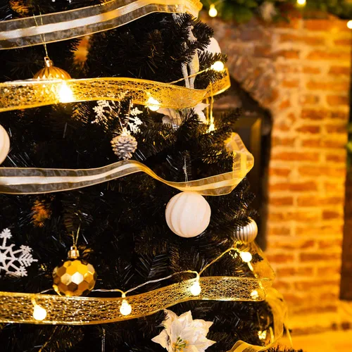 Vista 7 de Árbol de Navidad artificial clásico árbol de Navidad con soporte de metal sólido, 567 pies, sin luz.