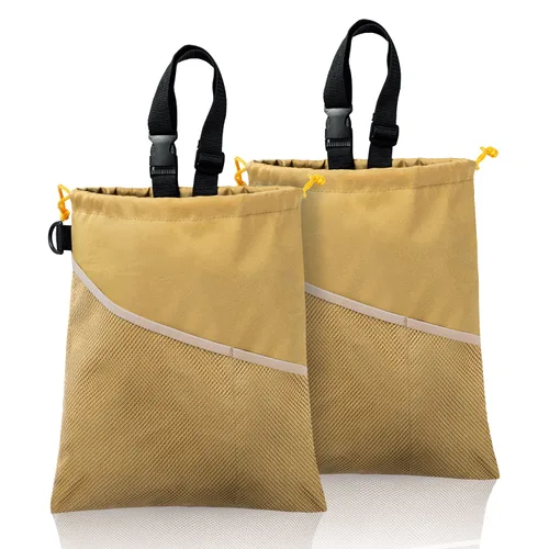 Vista 8 de GNEGNI 2 botes de basura para automóvil, bolsa de basura colgante para automóvil con forro impermeable a prueba de fugas