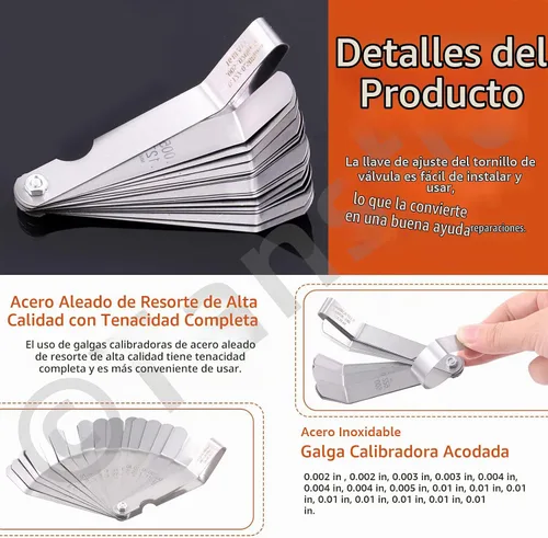 Vista 4 de Tanstic Juego de 4 piezas de herramienta de ajuste de válvula de motor de motocicleta, llave de tuerca de válvula de 8mm 9mm 10mm, llave