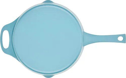 Vista 11 de Rachael Ray NITRO - Sartén de hierro fundido con mango auxiliar y boquillas de vertido, 12 pulgadas, color rojo