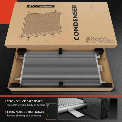 Vista 2 de A-Premium Condensador de aire acondicionado compatible con Kia Optima 2019-2020 L4 2.4L, repuesto # 97606D5500