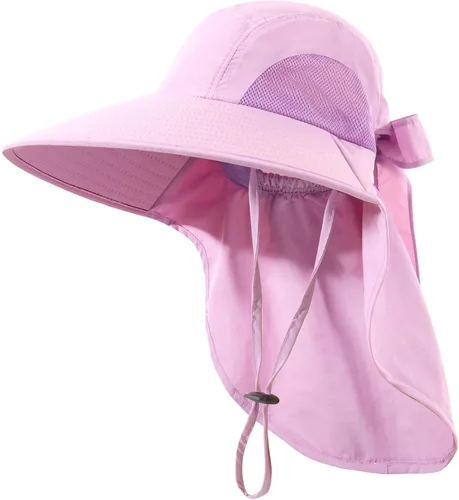Vista 9 de Sombrero de mujer con protección UV, plegable, impermeable, de ala ancha, tipo cubo, con solapa para el cuello para verano, playa, pesca, senderismo