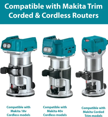Vista 5 de Adaptador de riel de guía ToolCurve compatible con enrutador Makita - Fabricado en EE. UU