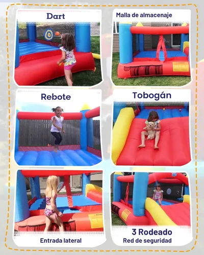 Vista 3 de Action Air Casa inflable para saltar para niños, Rojo