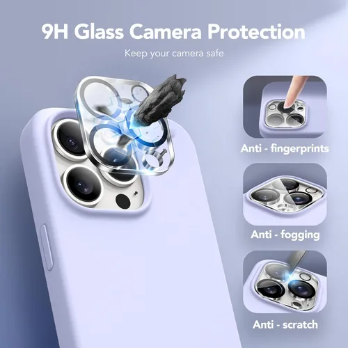Vista 1714 de GONEZ Funda magnética para iPhone 14, compatible con Magsafe, con protector de pantalla + protector de cámara, forro de microfibra antiarañazos