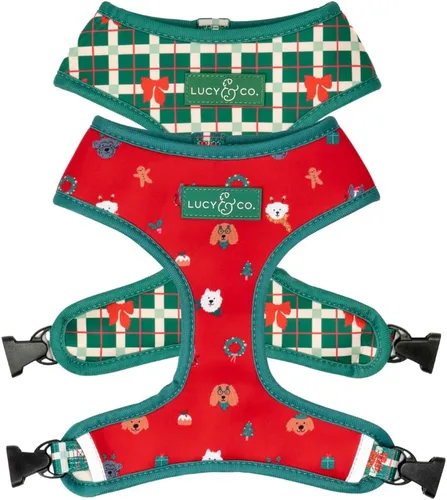 Vista 6 de Lucy & Co. - Arnés reversible para perros, bonito, arnés de diseño, talla XS a XL, chaleco acolchado ajustable para pasear con facilidad
