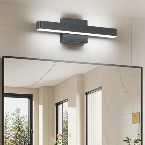 Vista 12 de Barra de luz LED moderna para tocador de baño (16 pulgadas, blanco frío 6000 K), accesorios de iluminación de pared de baño de acrílico moderno