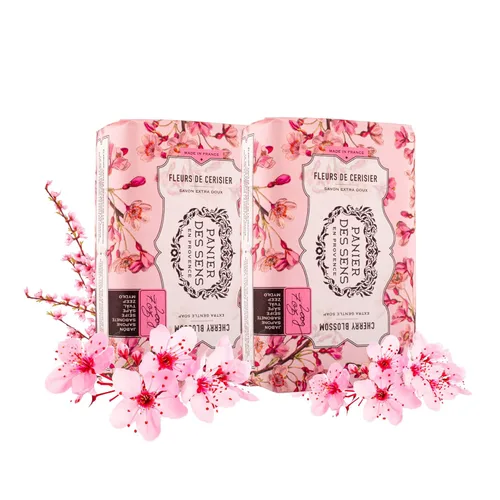 Vista 23 de Panier des Sens - Jabón en barra de manteca de karité con leche de almendras 2 x 7 oz/200 g - Barras de jabón hidratantes para manos y cuerpo