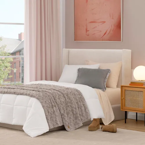 Vista 4 de UGG Adalee - Manta de piel sintética tamaño individual, cálida y acogedora, manta extra grande para sofá, ropa de cama lavable para cama individual