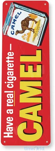 Vista 3 de Tinworld Letrero de lata: cigarrillos de camello Tabaco Retro Decoración Metal Smoke Shop Cave A268