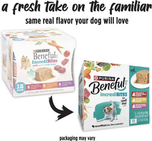 Vista 2 de Purina Beneful IncrediBites - Paquete de alimento húmedo para perros adultos, variedad