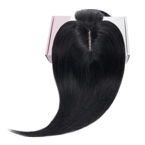 Vista 9 de Rich Choices Postizo de Cabello Humano 100% Real con Flequillo - Postizo de Cabello Remy Real para Mujeres con Adelgazamiento en la Parte Superior