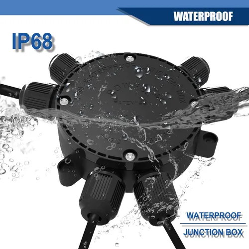Vista 6 de Conector de cable de caja de conexiones, conector de cable impermeable, caja de conexiones, caja de conectores eléctricos impermeable, 2-6 vías