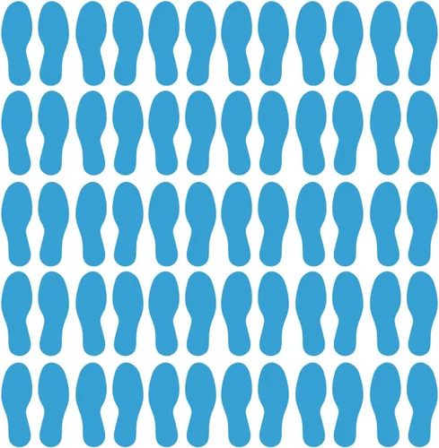 Vista 13 de LiteMark Calcomanías de vinilo para piso, calcomanías de línea para suelo de aula, oficinas, bailes, eventos, marcadores de puntos duraderos con Azul