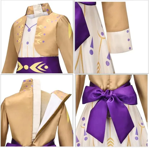 Vista 4 de Disfraz de princesa para niñas de Ice 2 Halloween fiesta de cumpleaños Cosplay traje para niños pequeños y adolescentes