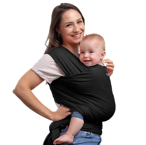 Vista 13 de Cuddlebug Fular portabebés - Portabebés de manos libres - Portabebés suaves y elásticos - Portabebés para recién nacidos a niños pequeños de 3.2 kg