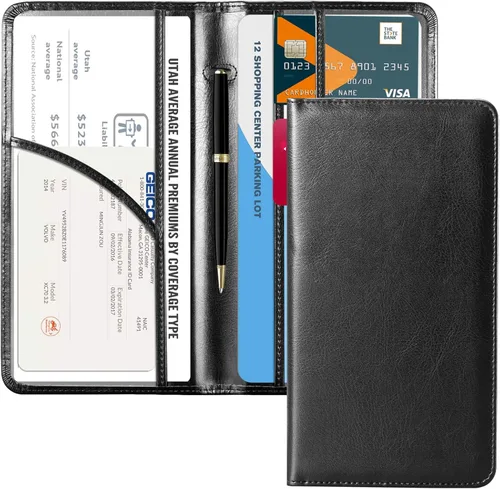 Vista 37 de CoBak Soporte para Registro y Seguro de Automóvil - Organizador de Guantera de Vehículo, Estuche de Accesorios de Compartimento de Auto y Camión