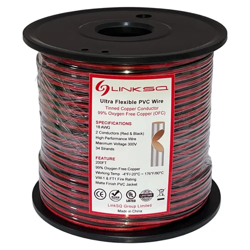 Vista 11 de UL2468 Cable eléctrico de calibre 16 de 2 conductores de 10 pies, cable de cobre estañado trenzado sin oxígeno de 2 cables, 16 AWG 2 cables, cable