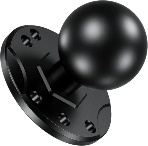 Vista 6 de BRCOVAN Base de montaje de bola de 1.5 pulgadas con placa redonda de orificio AMPS de aleación de aluminio, compatible con soportes RAM tamaño C