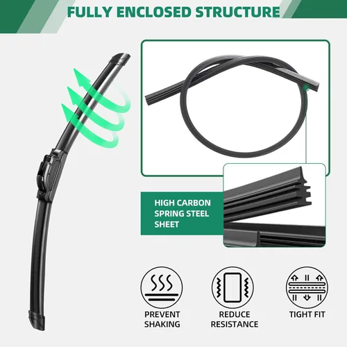 Vista 3 de 3 limpiaparabrisas de fábrica para Jeep Cherokee 2014-2021, repuesto de equipo original para limpiaparabrisas delantero de 26 + 18 pulgadas
