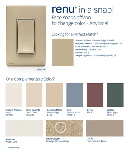 Vista 3 de Leviton Renu Placa de fijación para la pared sin tornillos,1 unidad, REWP1-CA