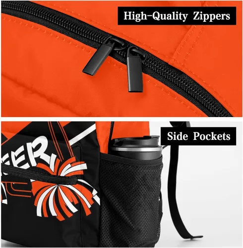 Vista 6 de Personalizada Animadora Rojo Negro Mochila Personalizada Impermeable Bolsa Multifuncional Con Nombre Regalo, Diseño 4, Mochilas Daypack