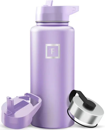 Vista 26 de IRON °FLASK Frasco de hidratación para acampar y senderismo con boquilla, botella de agua deportiva de acero inoxidable con aislamiento de boca