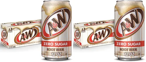 Vista 12 de A&W Zero Sugar Root Beer Soda, latas de 12 fl oz, paquete de 12