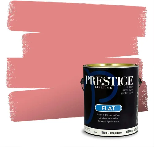 Vista 25 de Prestige Paints Pintura exterior e imprimación en uno, 1 galón, plano, coincidencia comparable de Valspar* Amber Rose*