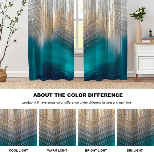 Vista 234 de Cortinas opacas de poliéster multicapa para cafetería, con diseño de diamantes, 2 unidades, 26 x 24 pulgadas