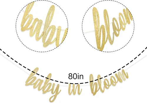 Vista 2 de Baby in Bloom Banner – Baby in Bloom - Decoraciones de ducha con temática floral