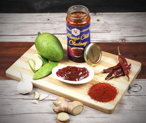 Vista 6 de TAJ Gourmet Chutney de chile y mango (Mango Chile), 320g (11.2oz)