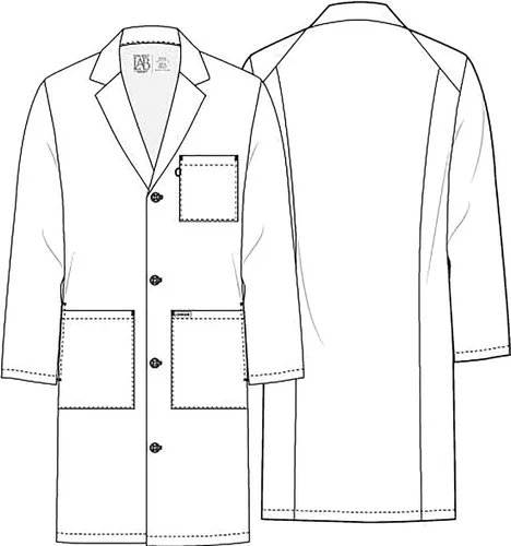 Vista 9 de Cherokee White Lab Coat for Men or Women with 3 Pockets and Center back length 38" CK460