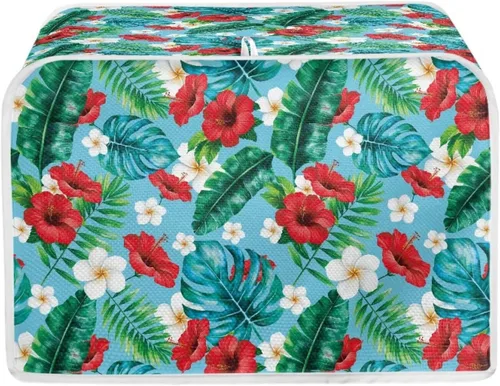Vista 12 de Talayituse Cubierta para tostadora con estampado de flores de gato, ranura ancha de 2 rebanadas, cubierta ligera para tostadora, protección contra