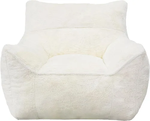 Vista 8 de Puf, sofá puff de piel sintética, con reposabrazos y respaldo resistente, adecuado para apartamentos, salas de estar, dormitorios, juegos, lectura