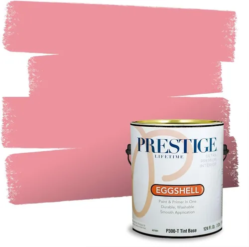 Vista 266 de Prestige Paints E100-T-SW6591 Pintura exterior e imprimación en uno, 1 galón, plano, combinación comparable de Sherwin Williams Amaryllis, 1 galón