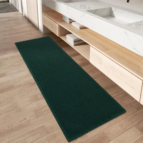 Vista 72 de Alfombra de baño mejorada con diseño de gofres, absorbente y antideslizante Negro