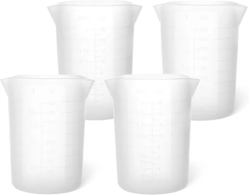 Vista 8 de Gartful Vasos medidores de silicona grandes de 8.5 fl oz, vasos de resina reutilizables de 8 onzas para epoxi, moldes de fundición, slime, proyectos