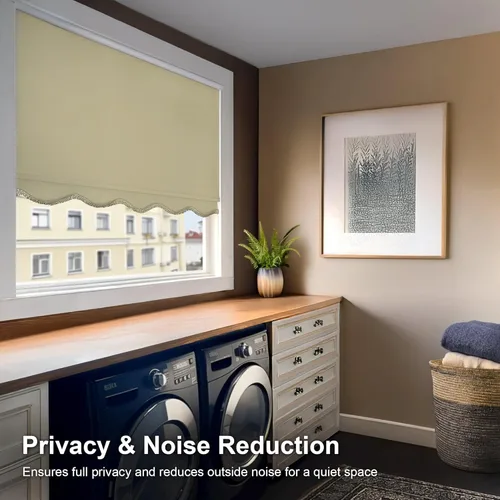 Vista 2 de CHICOLOGY Persianas enrollables opacas personalizadas, sin cordón, para el hogar, tratamientos de ventana, persianas de puerta, persianas opacas