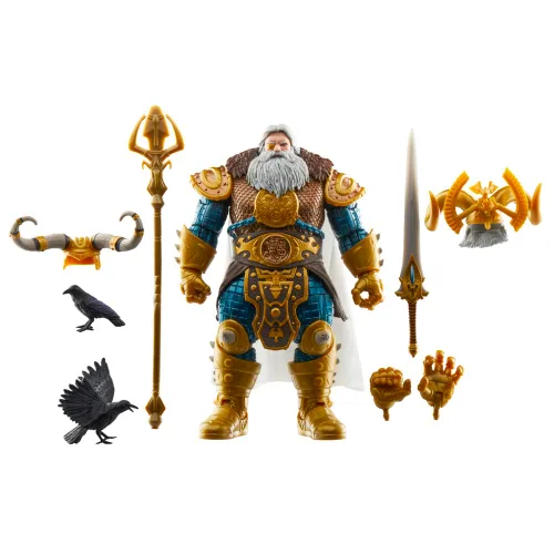 Vista 3 de Marvel Legends Series Odin, Figura de acción coleccionable de 6 pulgadas de aniversario número 85 Deluxe Comics