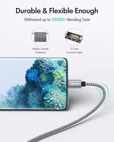 Vista 6 de Cable USB C a USB C de 20 pies, cable USB C extralargo de carga rápida, cable de carga tipo C de 60 W (solo carga) para iPhone 16/15 Pro Max Plus