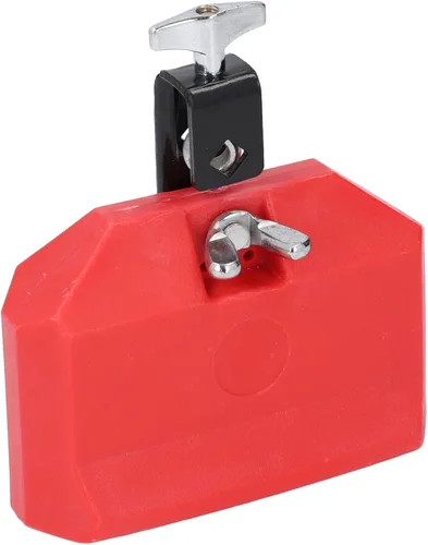 Vista 5 de Jam Block Instrumento de percusión musical, bloque de batería latina de plástico duro con palo de madera y soporte de montaje para soporte